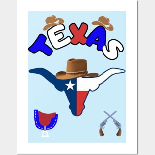 State of Texas USA Posters and Art